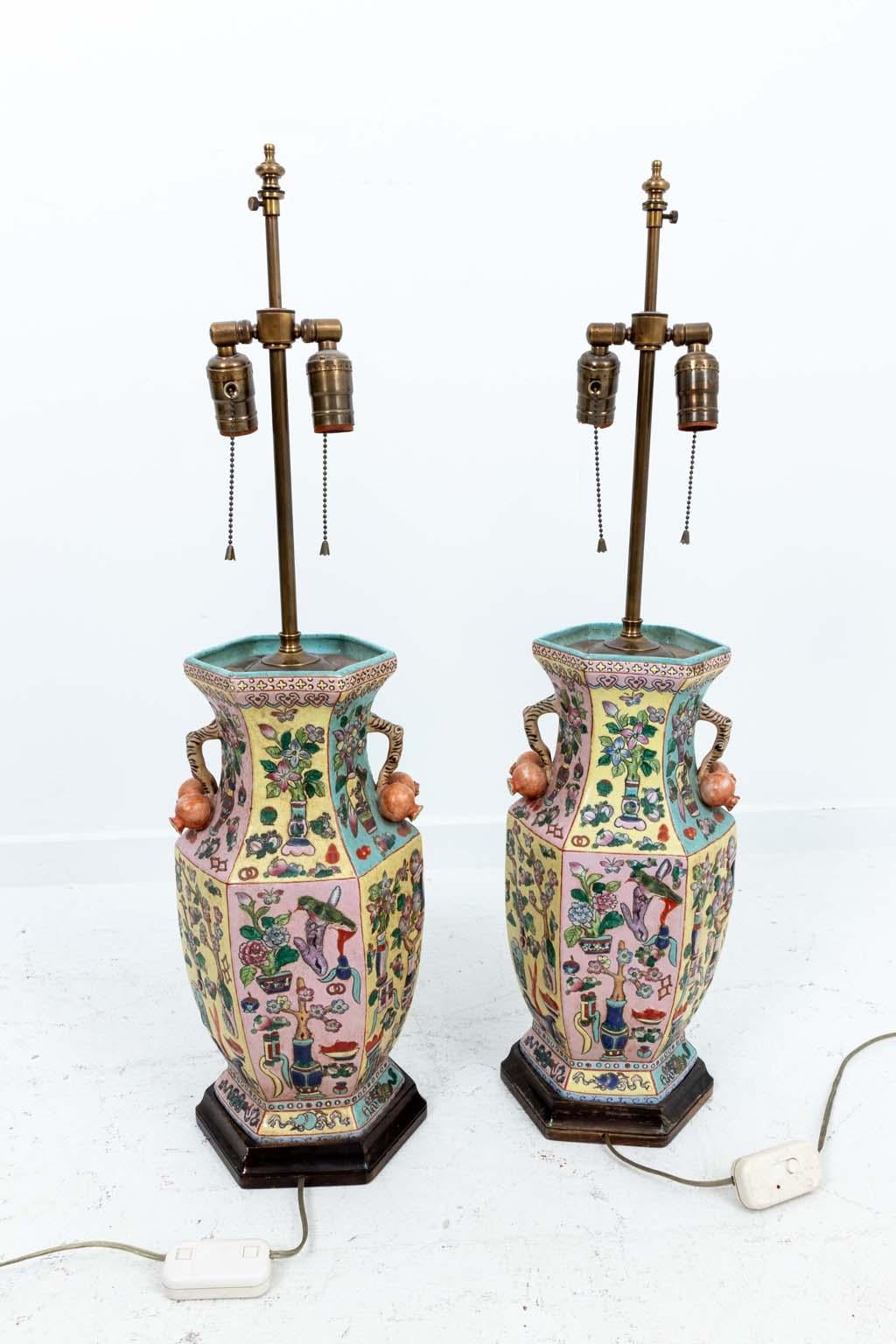 Pair 19th Century Chinese Lamps For Sale 2