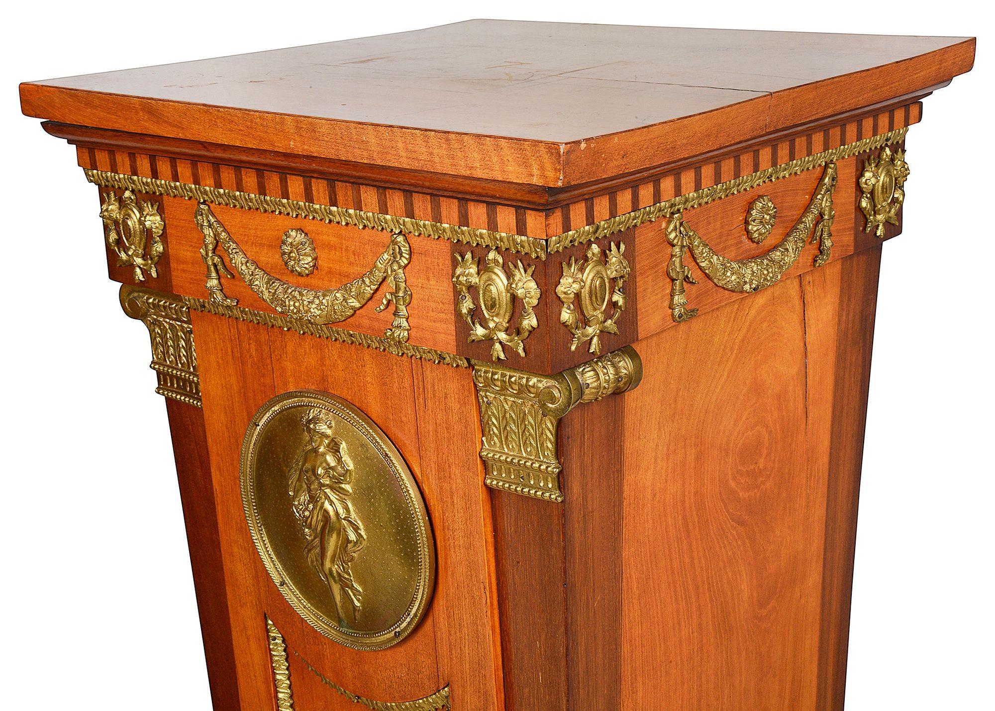 Empire Revival Pair 19th Century Classical Pedestals For Sale