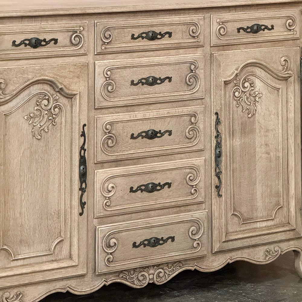 Pair 19th Century Country French Buffets in Stripped Oak For Sale 6