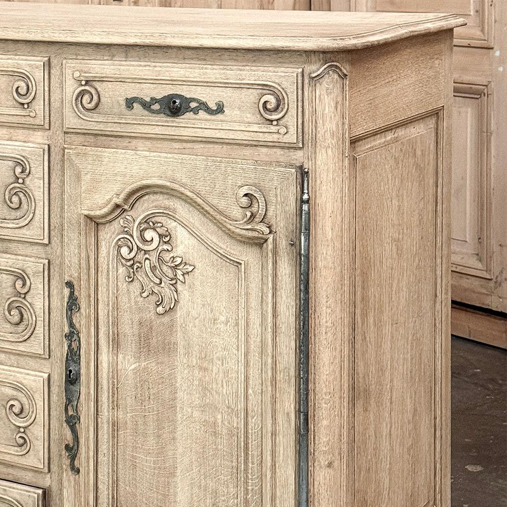 Pair 19th Century Country French Buffets in Stripped Oak For Sale 9