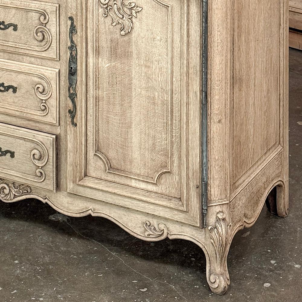 Pair 19th Century Country French Buffets in Stripped Oak For Sale 10