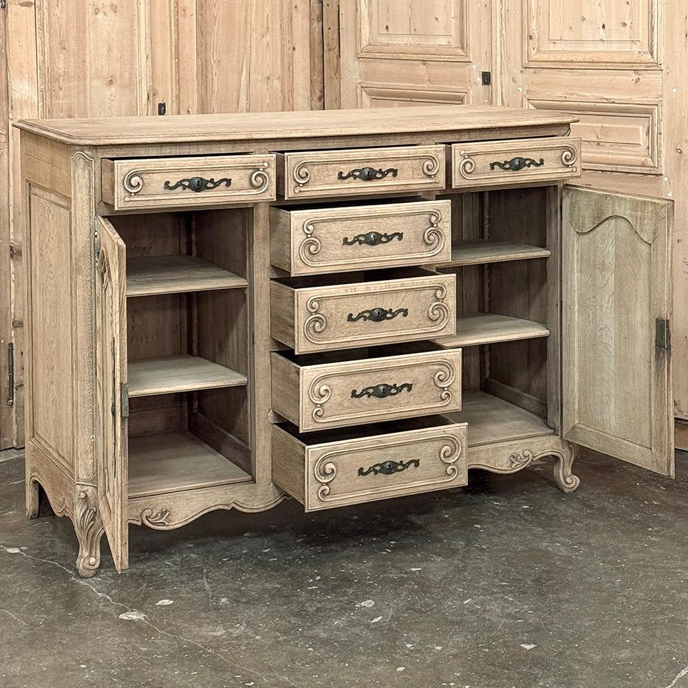 Pair 19th Century Country French Buffets in Stripped Oak For Sale 12