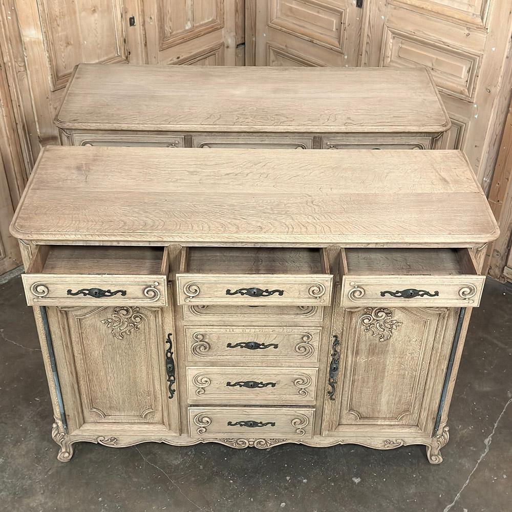Pair 19th Century Country French Buffets in Stripped Oak For Sale 13