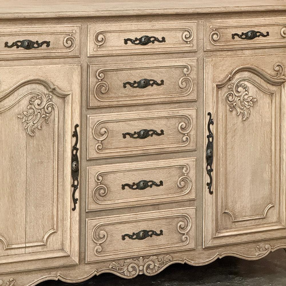 Late 19th Century Pair 19th Century Country French Buffets in Stripped Oak For Sale