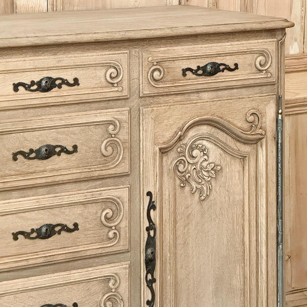 Steel Pair 19th Century Country French Buffets in Stripped Oak For Sale