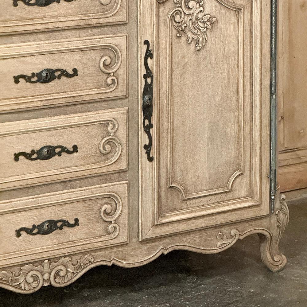 Pair 19th Century Country French Buffets in Stripped Oak For Sale 1