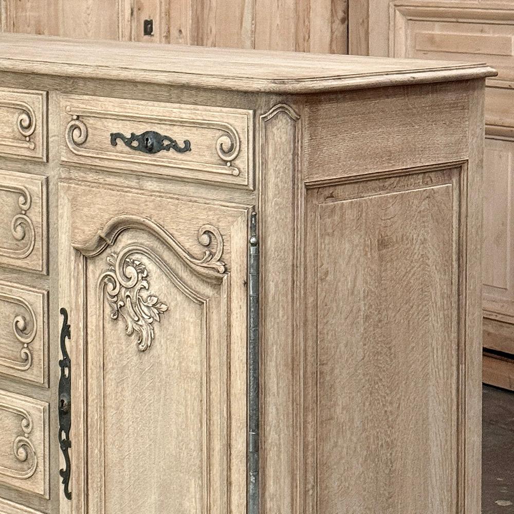 Pair 19th Century Country French Buffets in Stripped Oak For Sale 2