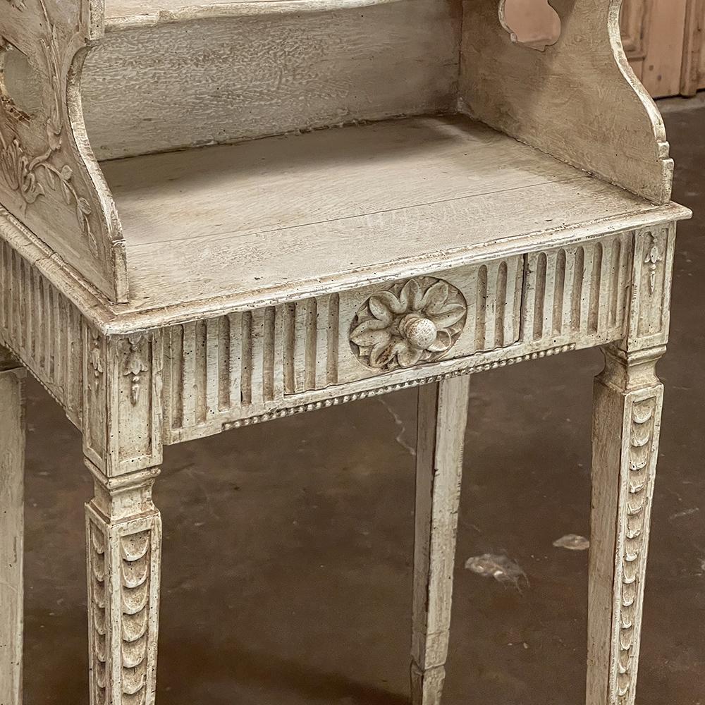 Pair 19th Century Country French Louis XVI Painted Nightstands For Sale 10