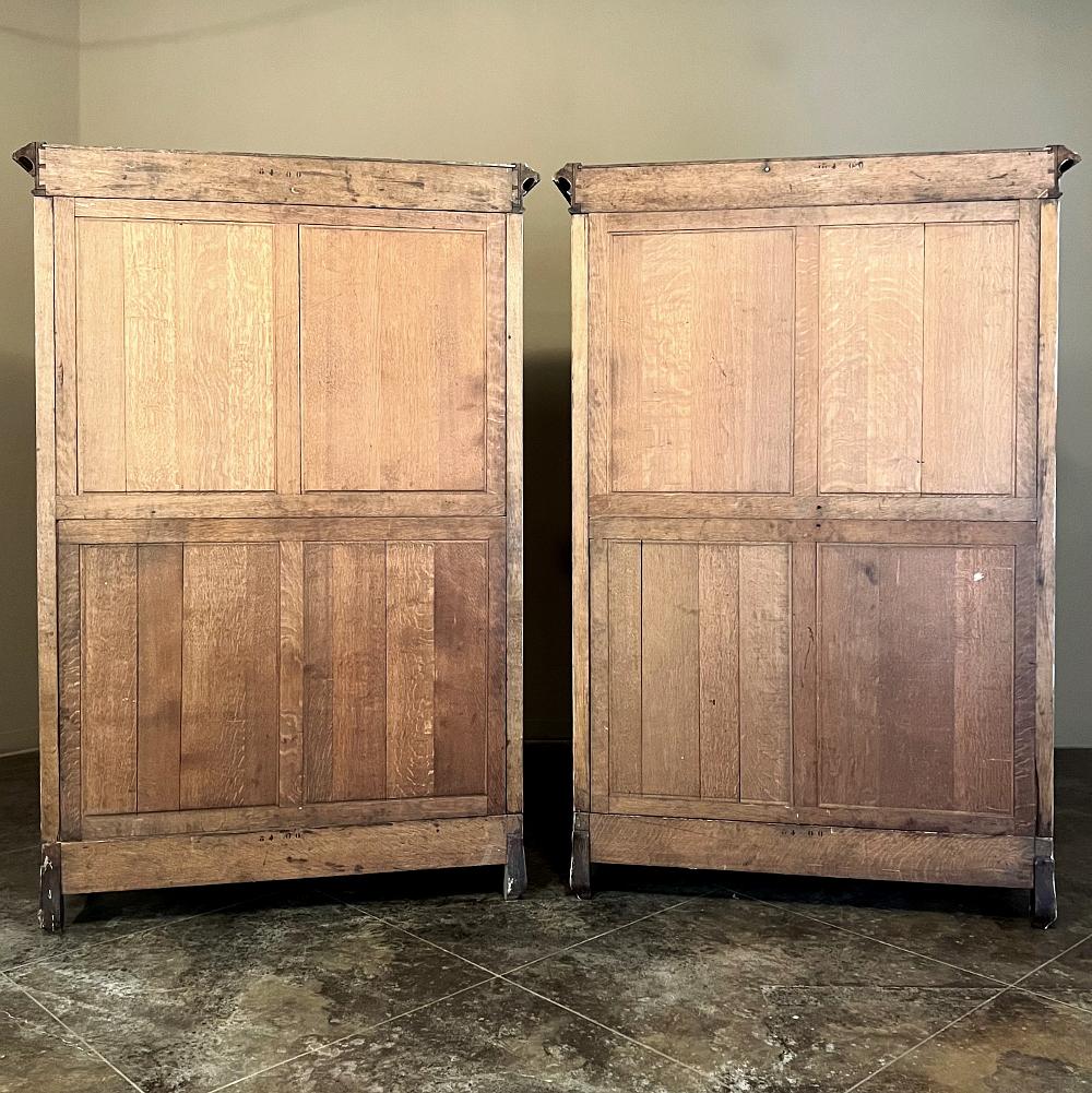 Pair 19th Century Country French Louis XVI Whitewashed Bookcases For Sale 14