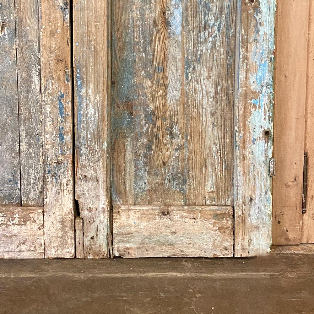 Pair of 19th Century Country French Painted Doors For Sale 7