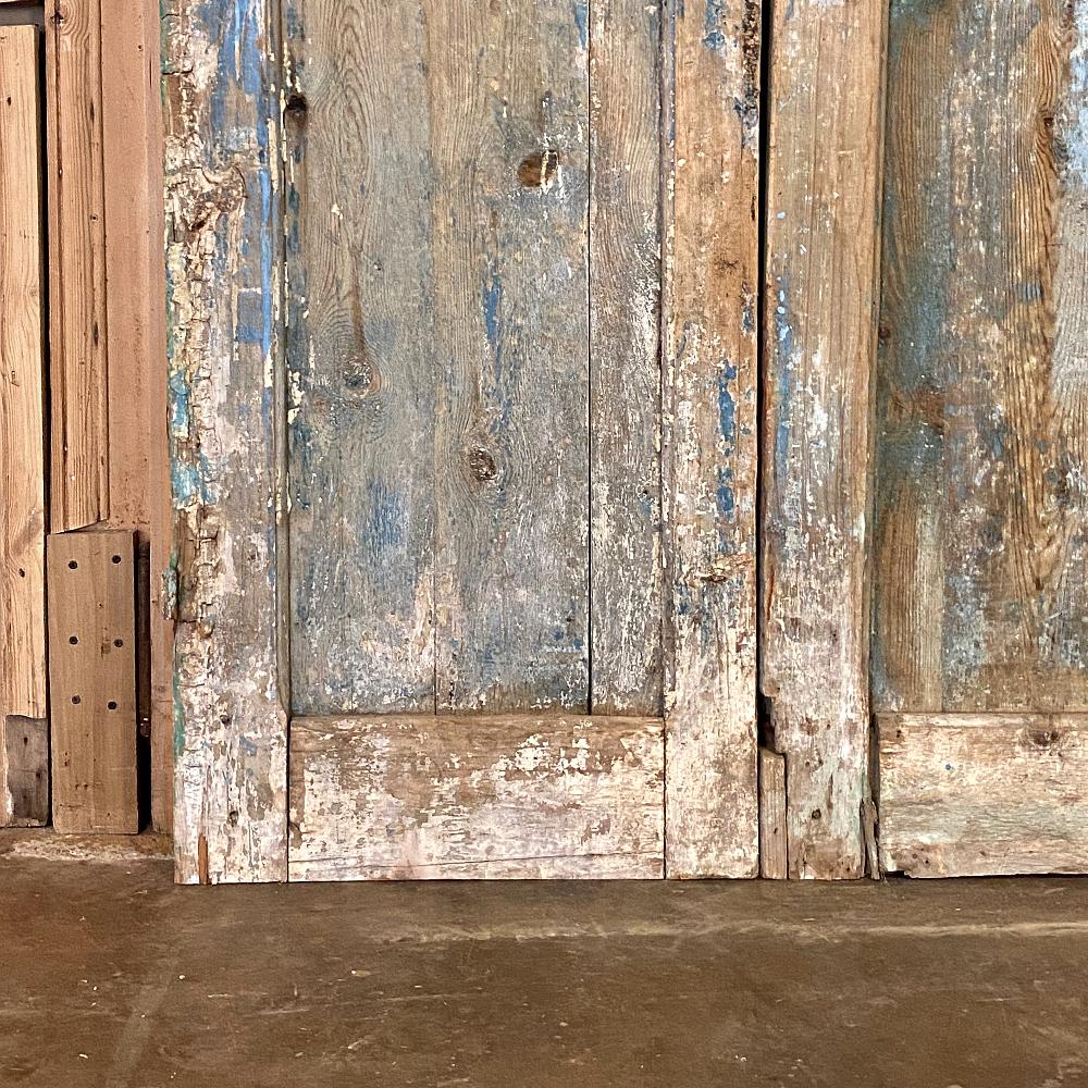 Pair of 19th Century Country French Painted Doors For Sale 8