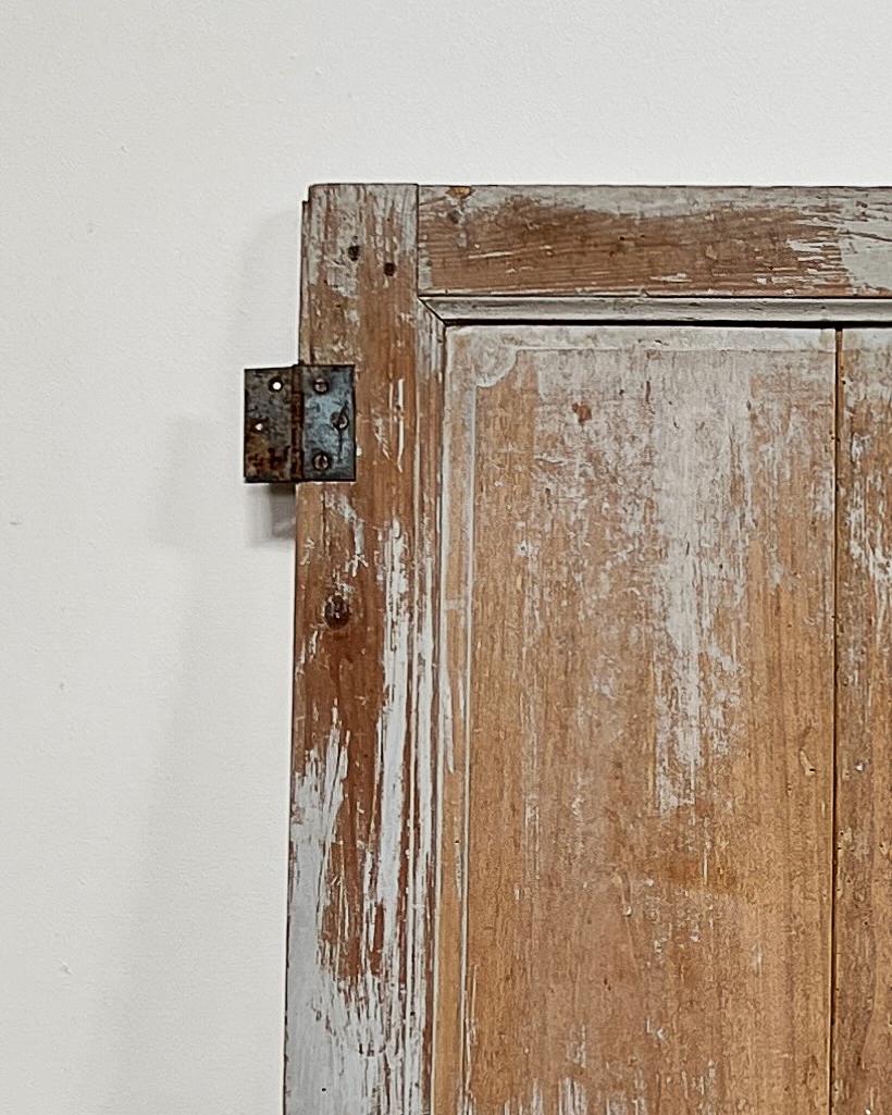 Pair 19th Century Distressed French Cupboard Doors For Sale 1