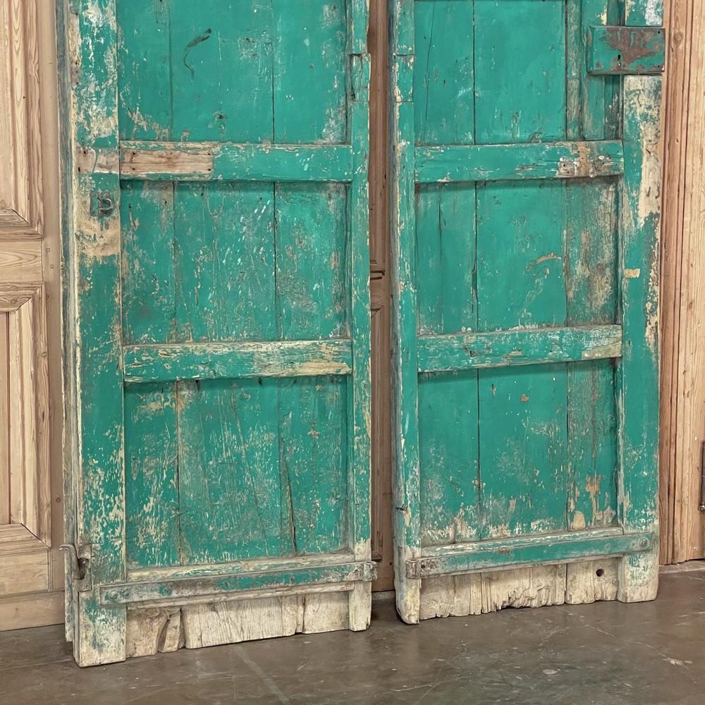 Pair 19th Century East European Oak Exterior Doors 12