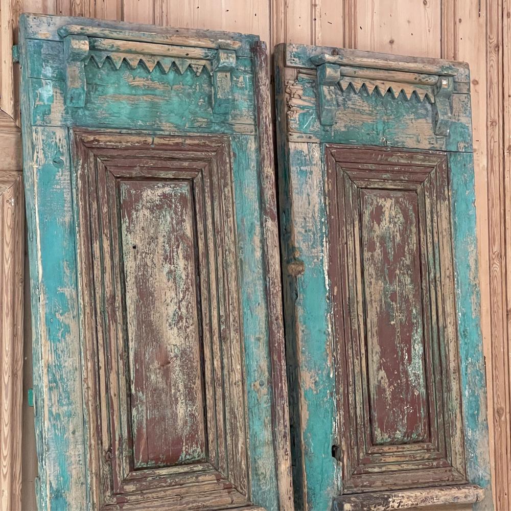 Hand-Crafted Pair 19th Century East European Oak Exterior Doors