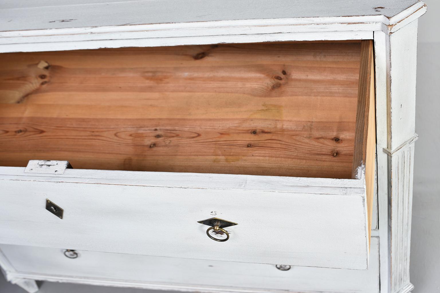 Pair of 19th Century English Pine Chests with New Paint 11