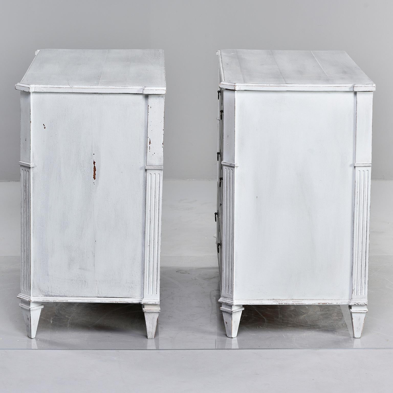 Pair of 19th Century English Pine Chests with New Paint 1