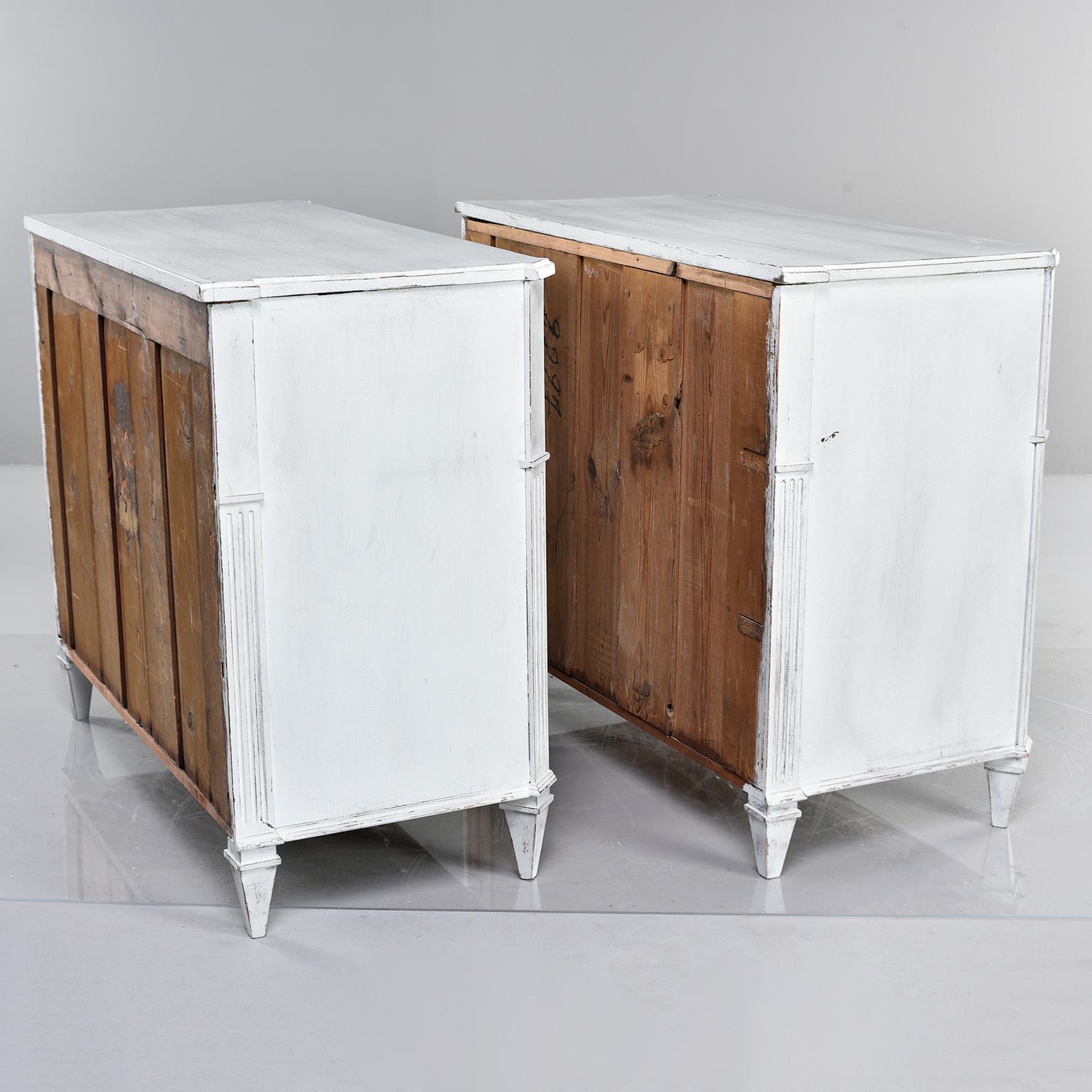 Pair of 19th Century English Pine Chests with New Paint 2