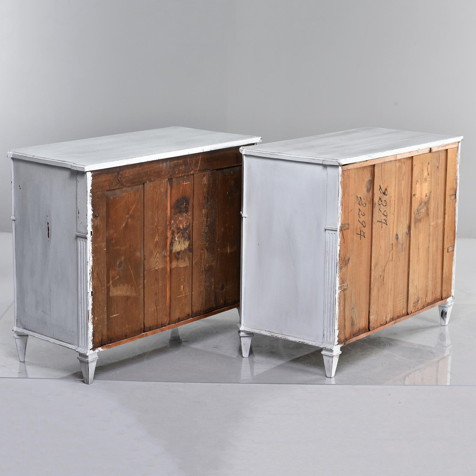 Pair of 19th Century English Pine Chests with New Paint 4