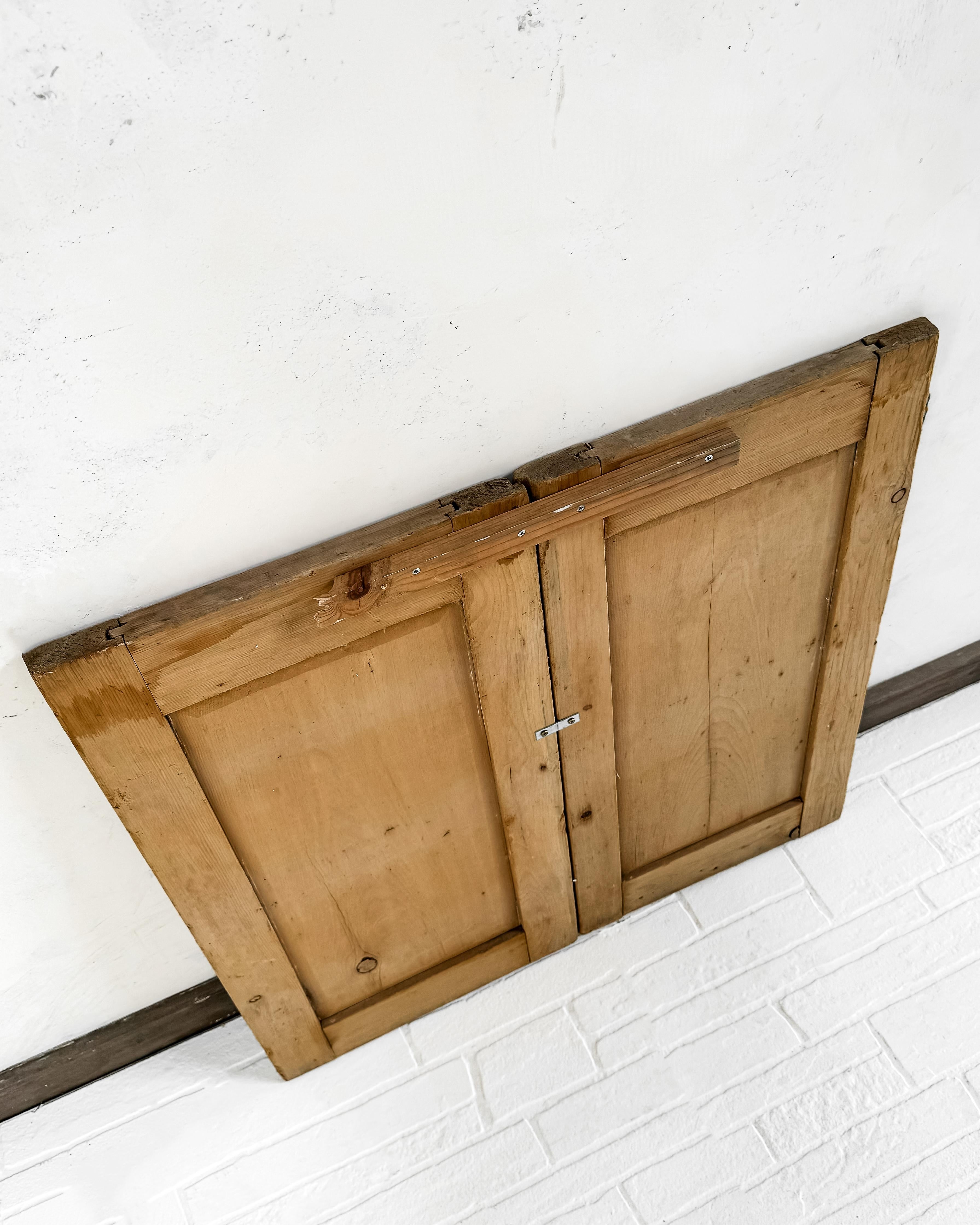 Pair 19th Century English Pine Paneled Cupboard Doors For Sale 8