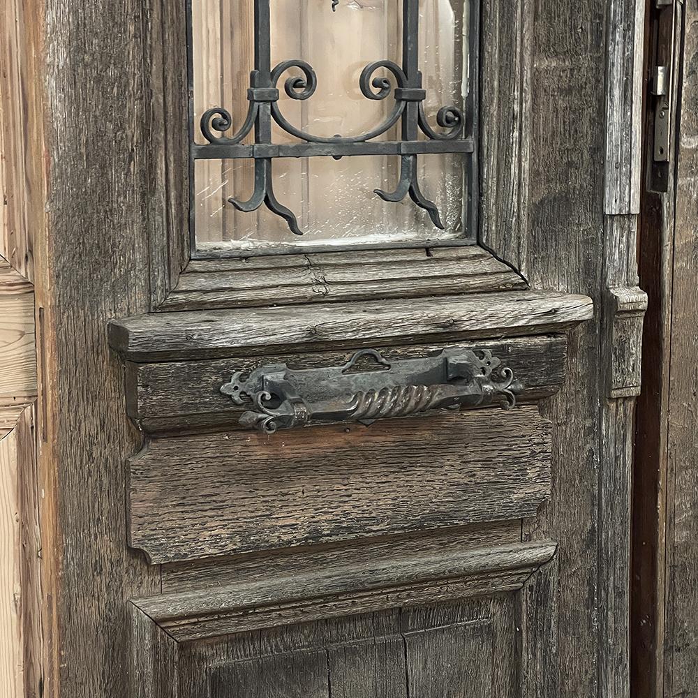 Paar Außentüren aus dem 19. Jahrhundert mit Schmiedeeisen im Angebot 5