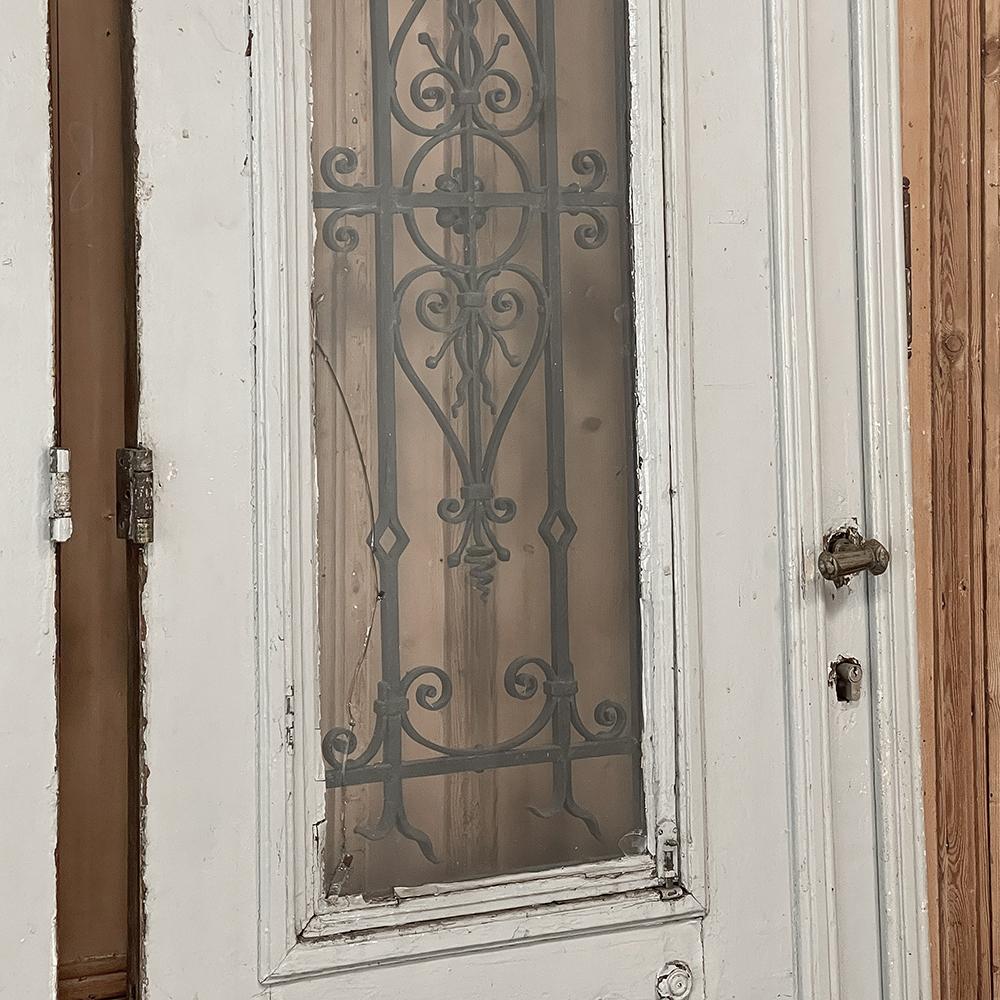 Pair 19th Century Exterior French Doors with Wrought Iron For Sale 8