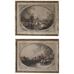 Pair 19th Century Framed Engravings