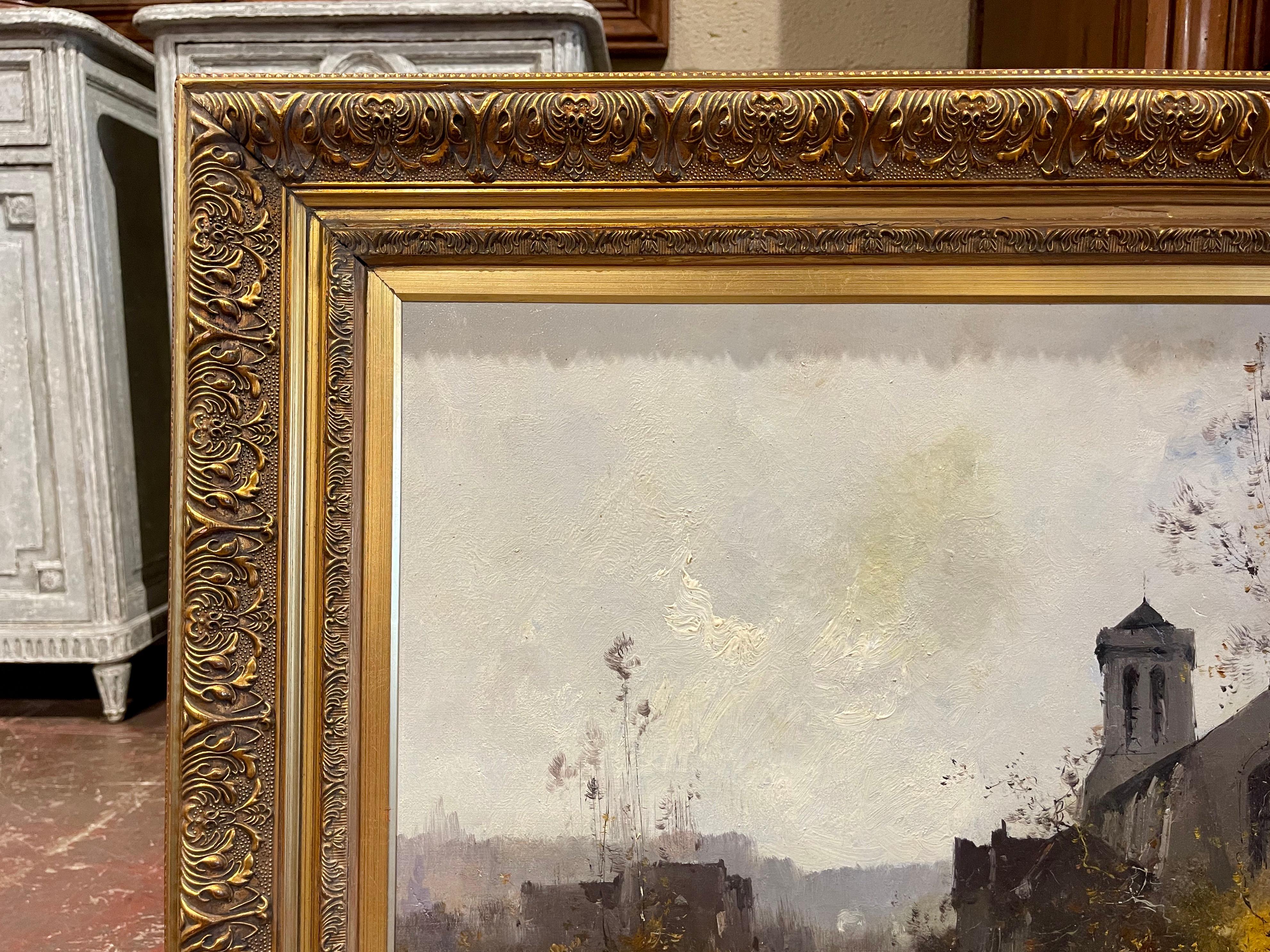  Pair 19th Century Framed Oil Painting Signed E. Kermanguy for E. Galien-Laloue For Sale 2