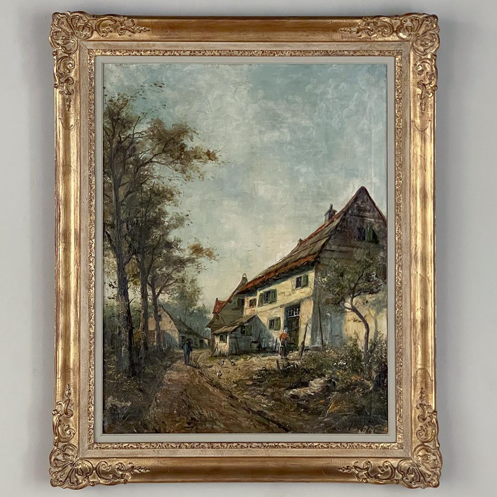 Pair 19th Century Framed Oil Paintings on Canvas by Verhelst For Sale 3