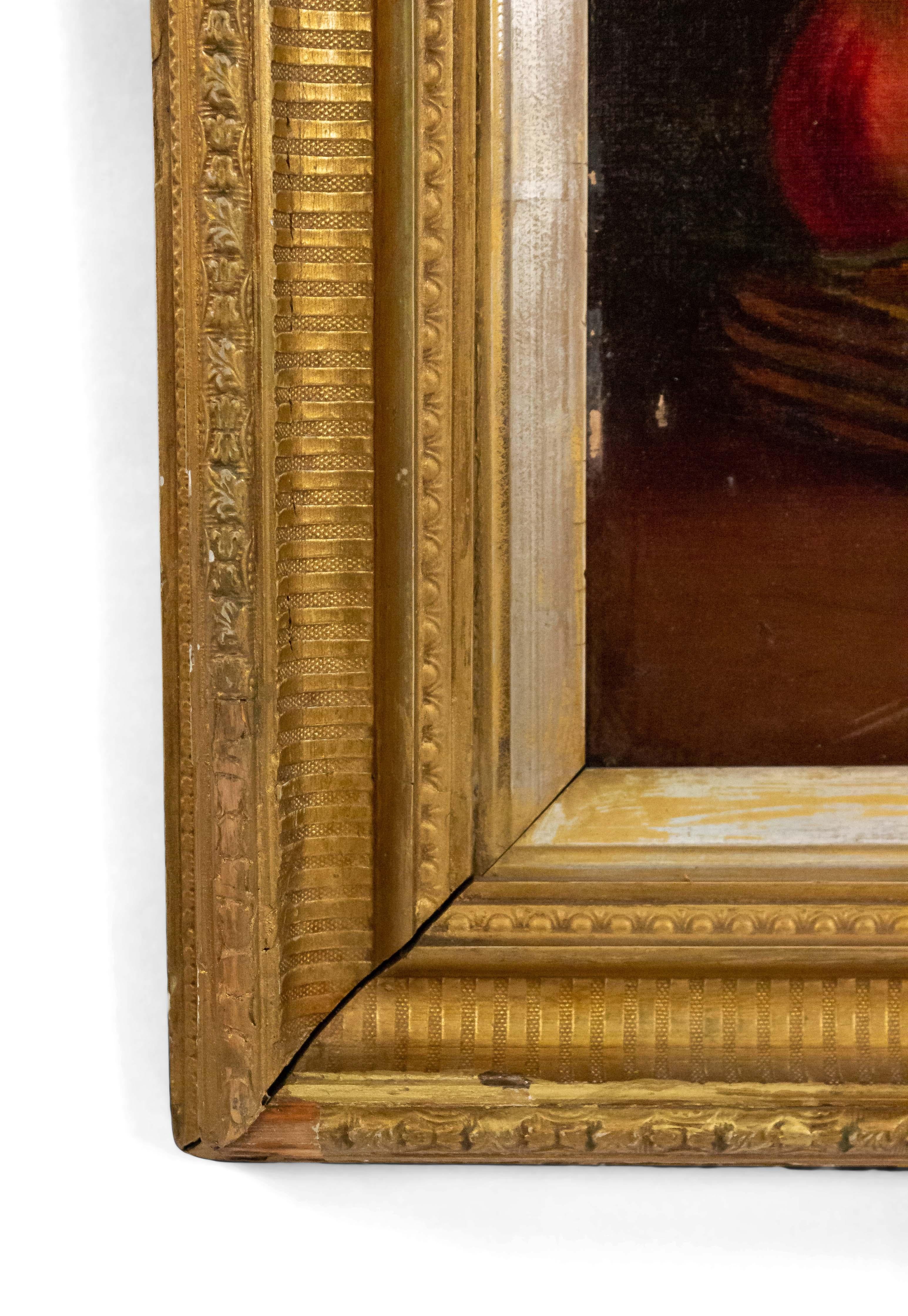 Paire de peintures à l'huile de natures mortes encadrées du 19ème siècle en vente 2