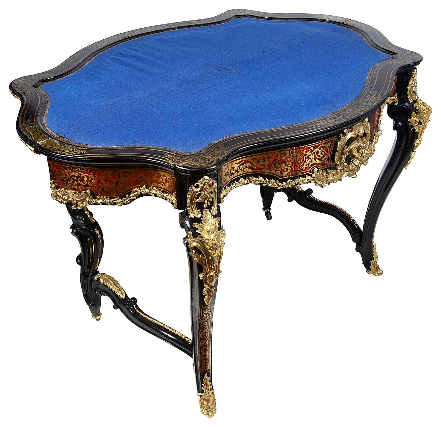 Pair 19th Century French Boulle card tables For Sale 1