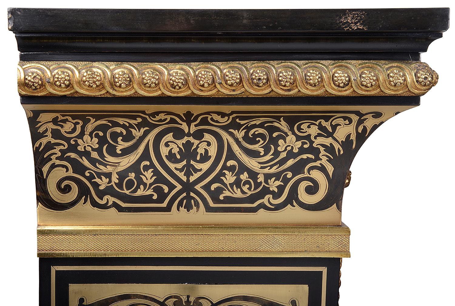 Pair of 19th Century French Boulle Inlaid Pedestals 6