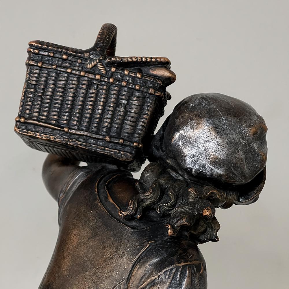 Coppia di statue in bronzo francesi del XIX secolo di Auguste Moreau '1855-1919 in vendita 5