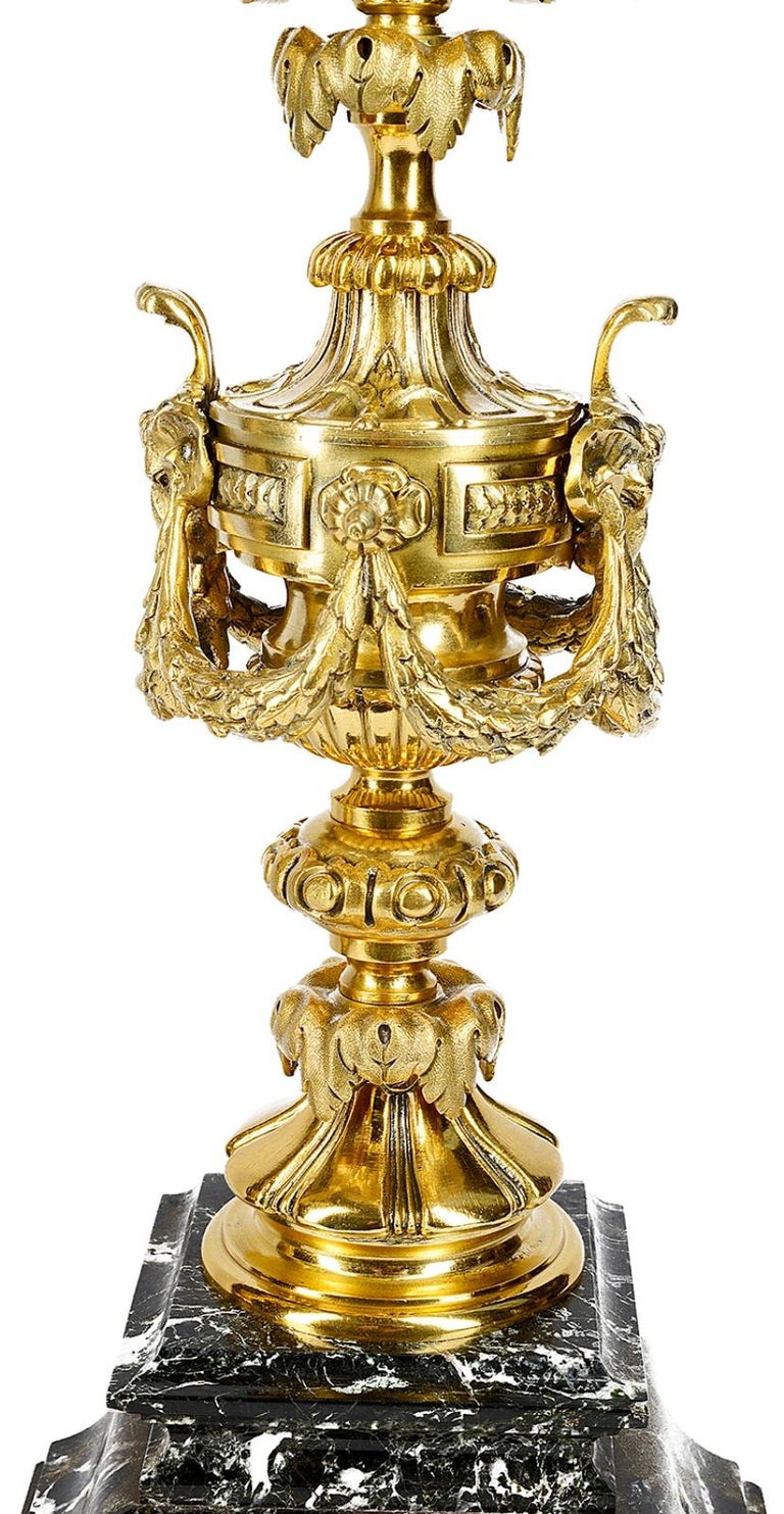 Ormolu Pair of 19th Century French Candelabra For Sale