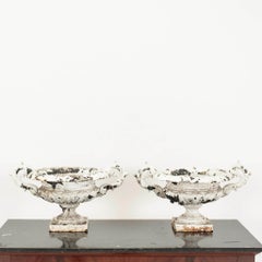 Pair 19th Century French Cast Iron Jardinieres