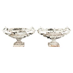 Pair 19th Century French Cast Iron Jardinieres