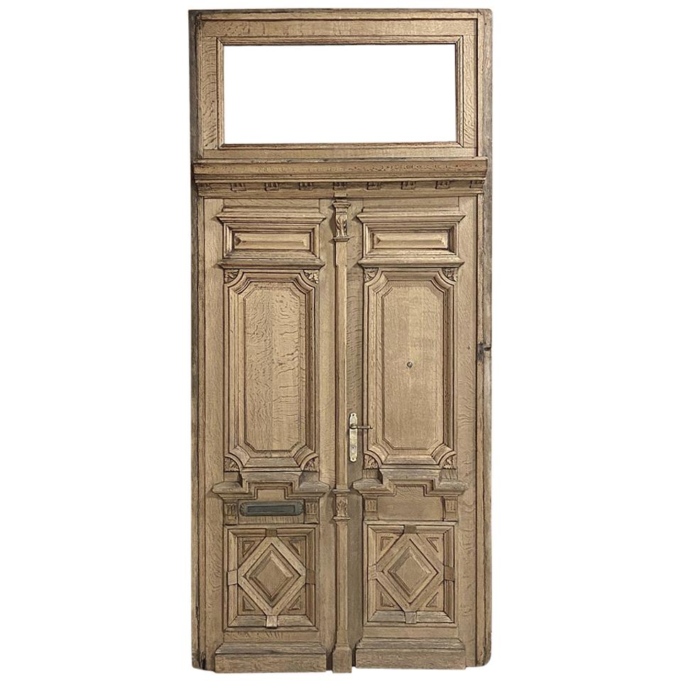 Pair of 19th Century French Exterior Doors in Frame
