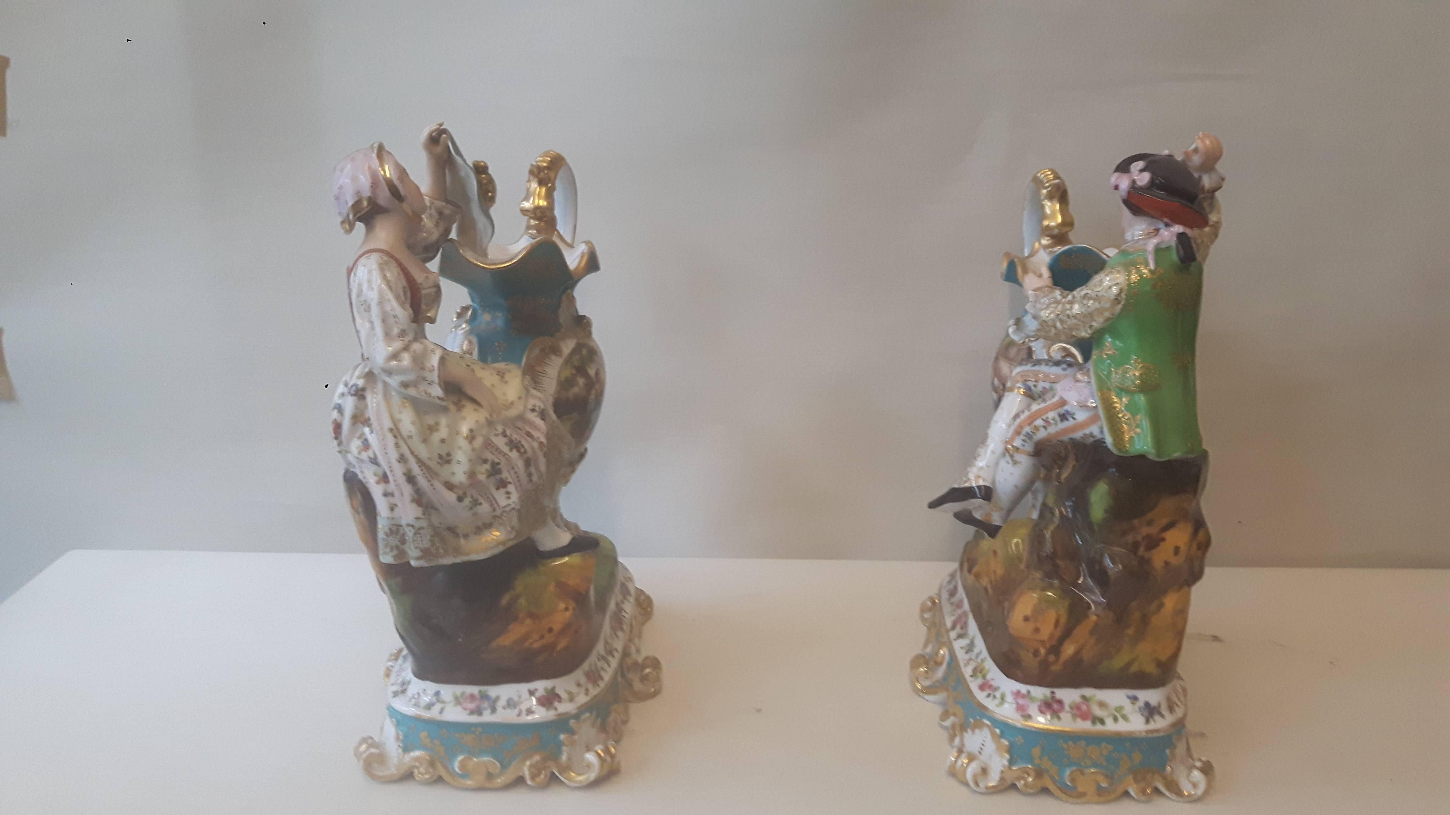 Neoclassical Pair of 19th Century French Figurines by Jacob Petit