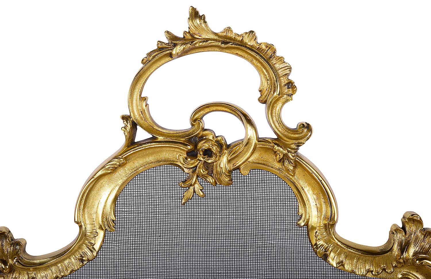 Gilt Pair 19th Century French Gilded Fire Screens For Sale