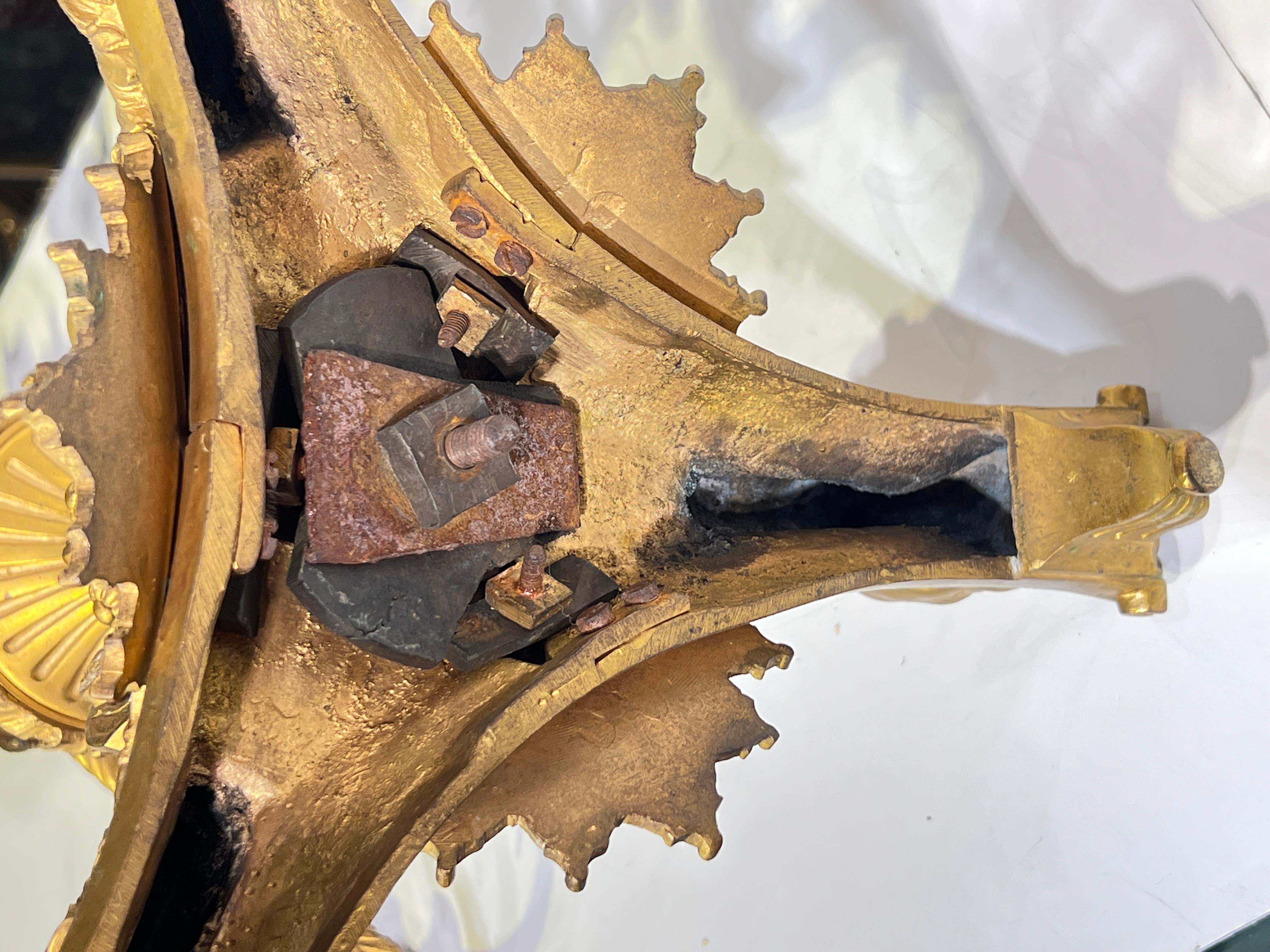 Pair 19th Century French Gilt Bronze Candelabra After André Charles Boulle For Sale 8