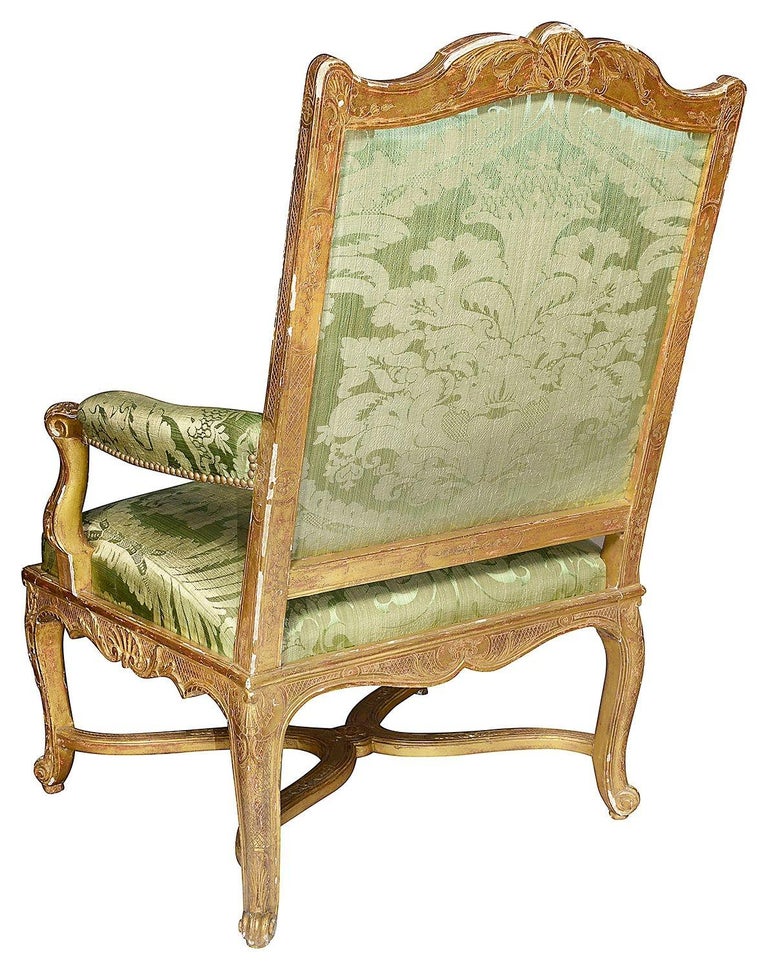 Pair 19th Century French Giltwood Salon Chairs For Sale at 1stDibs