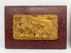 Pair, 19th Century French Grand Tour Gilt Equestrian Plaques - Signed Henry