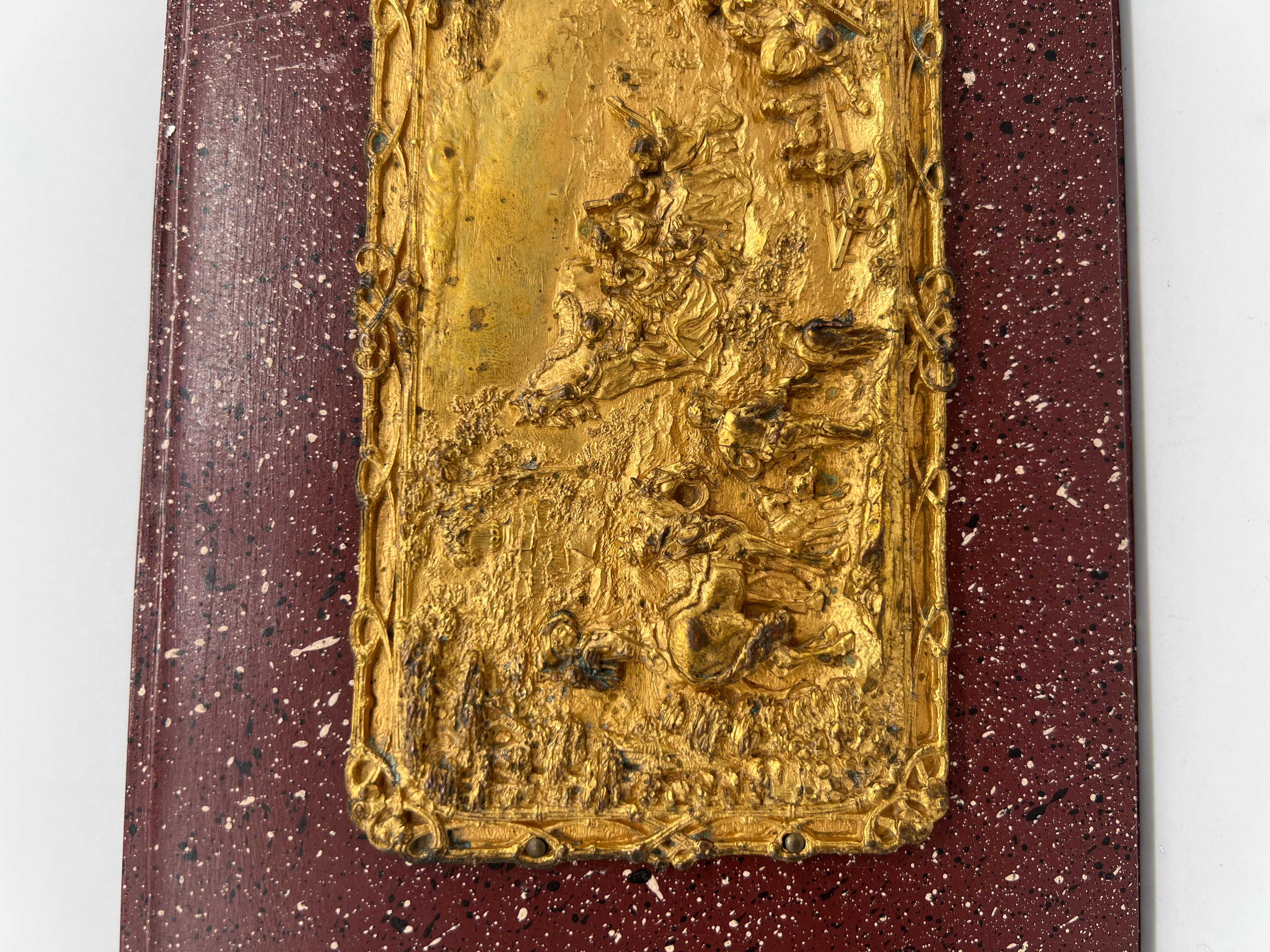 Paar vergoldete französische Grand Tour-Reiterplaketten des 19. Jahrhunderts – signiert Henry (Bronze) im Angebot