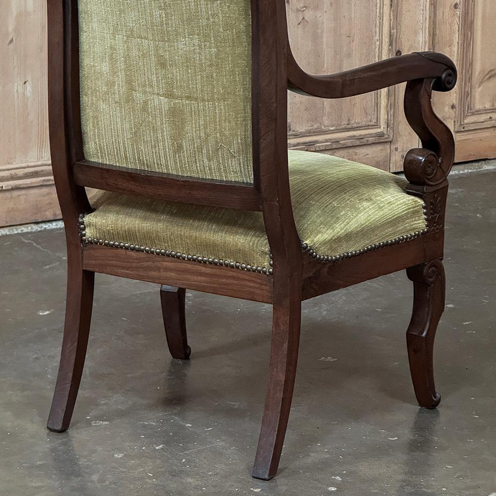 Pair 19th Century French Louis Philippe Period Mahogany Armchairs For Sale 12