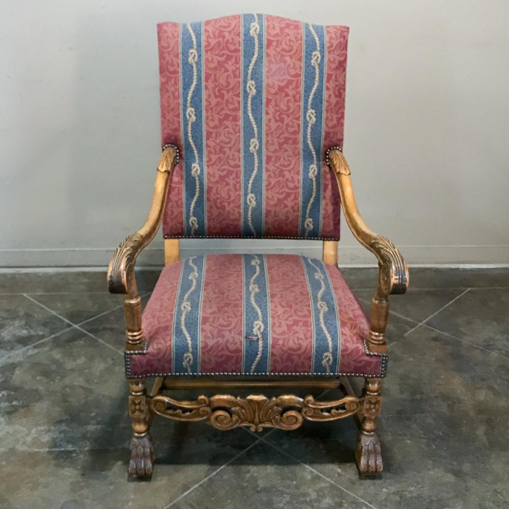Paire de fauteuils Louis XIII français du XIXe siècle du XIXe siècle en vente 5