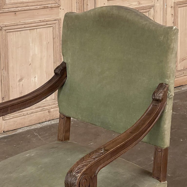 Pair 19th Century French Louis XV Walnut Armchairs ~ Fauteuils For Sale ...