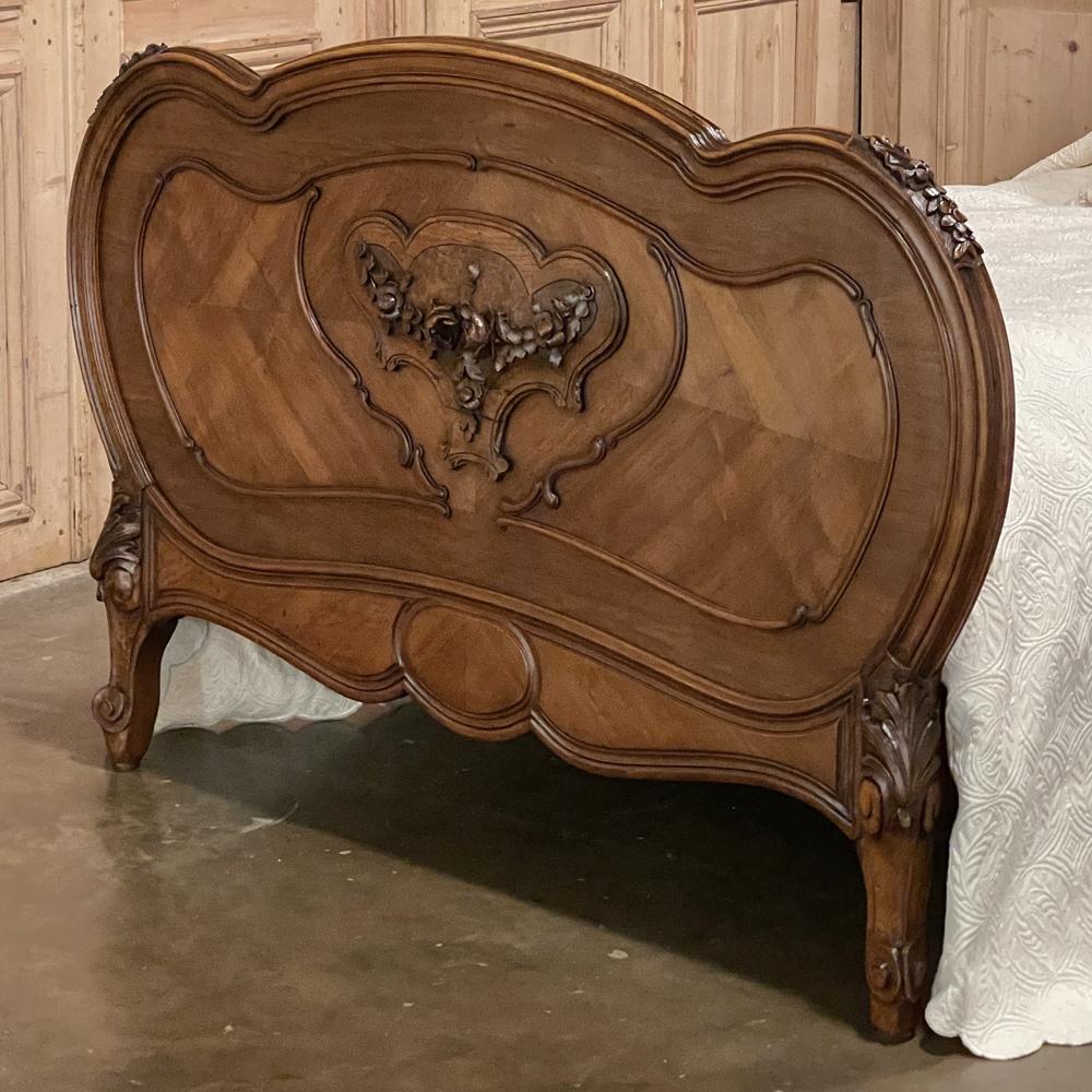 Late 19th Century Pair 19th Century French Louis XV Walnut Twin Beds
