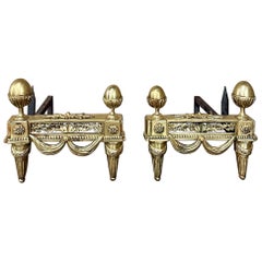 Coppia di androni in bronzo neoclassici francesi Luigi XVI del XIX secolo