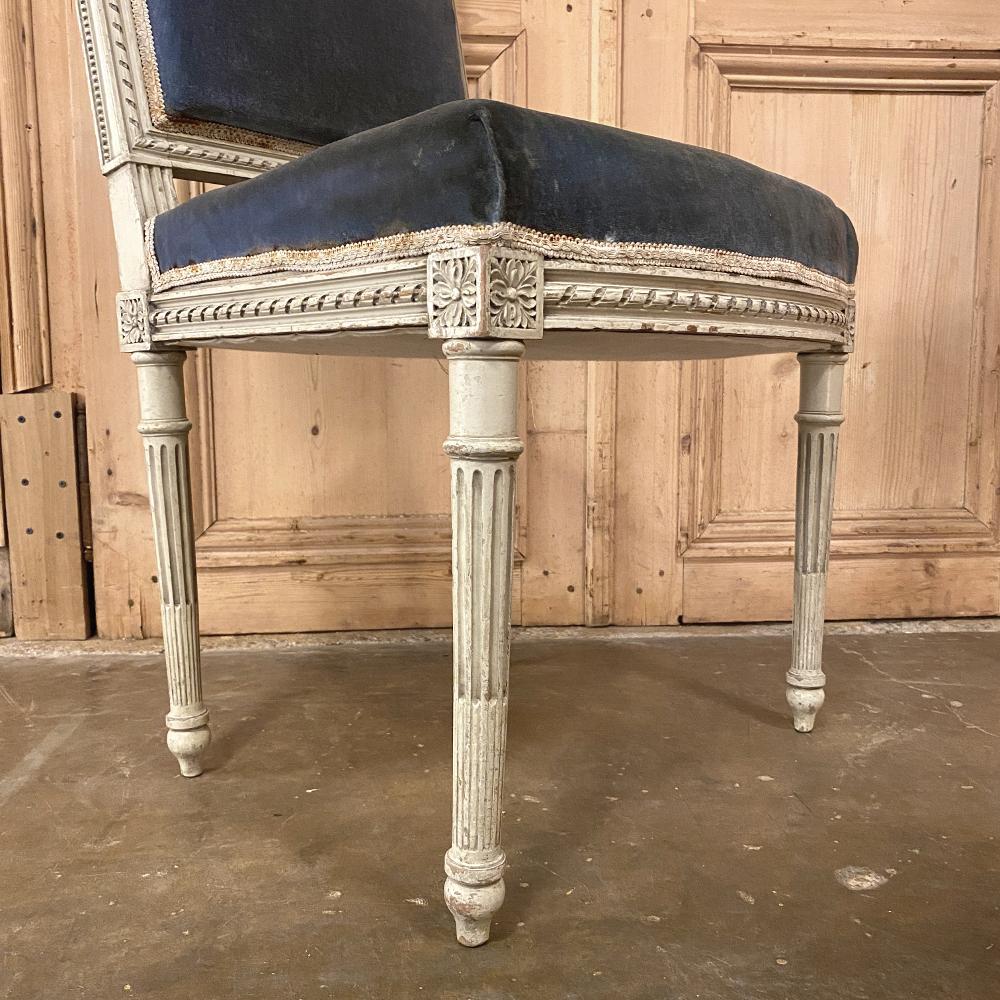Pair of 19th Century French Louis XVI Painted Chairs 3