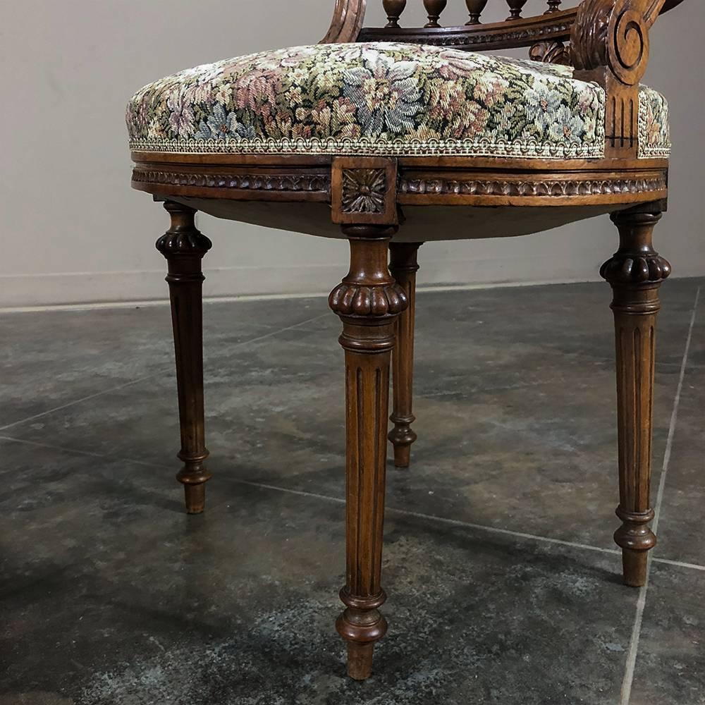 Pair of 19th Century French Louis XVI Vanity Stools 6