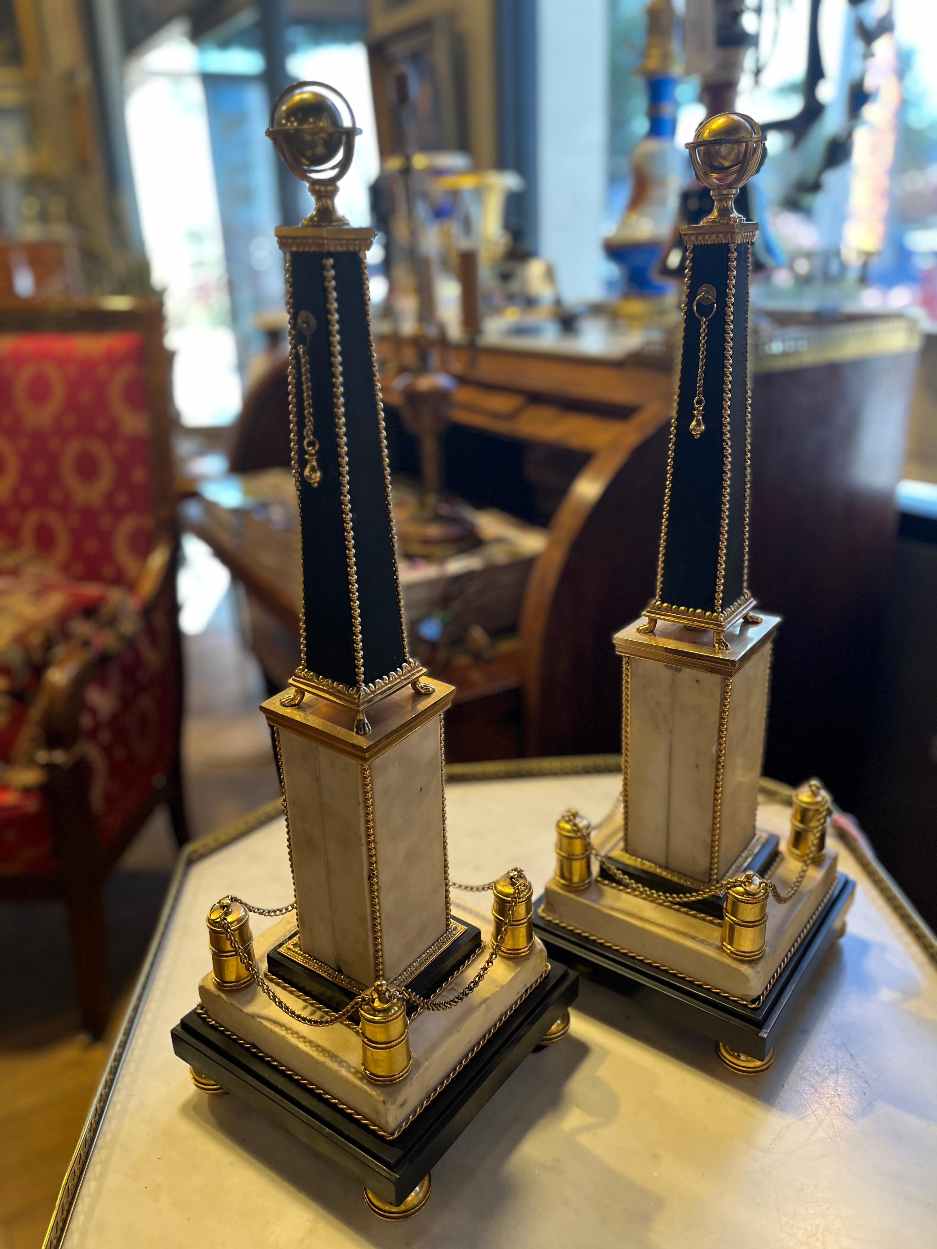 Pair 19th Century French Monumental Obelisks For Sale 2